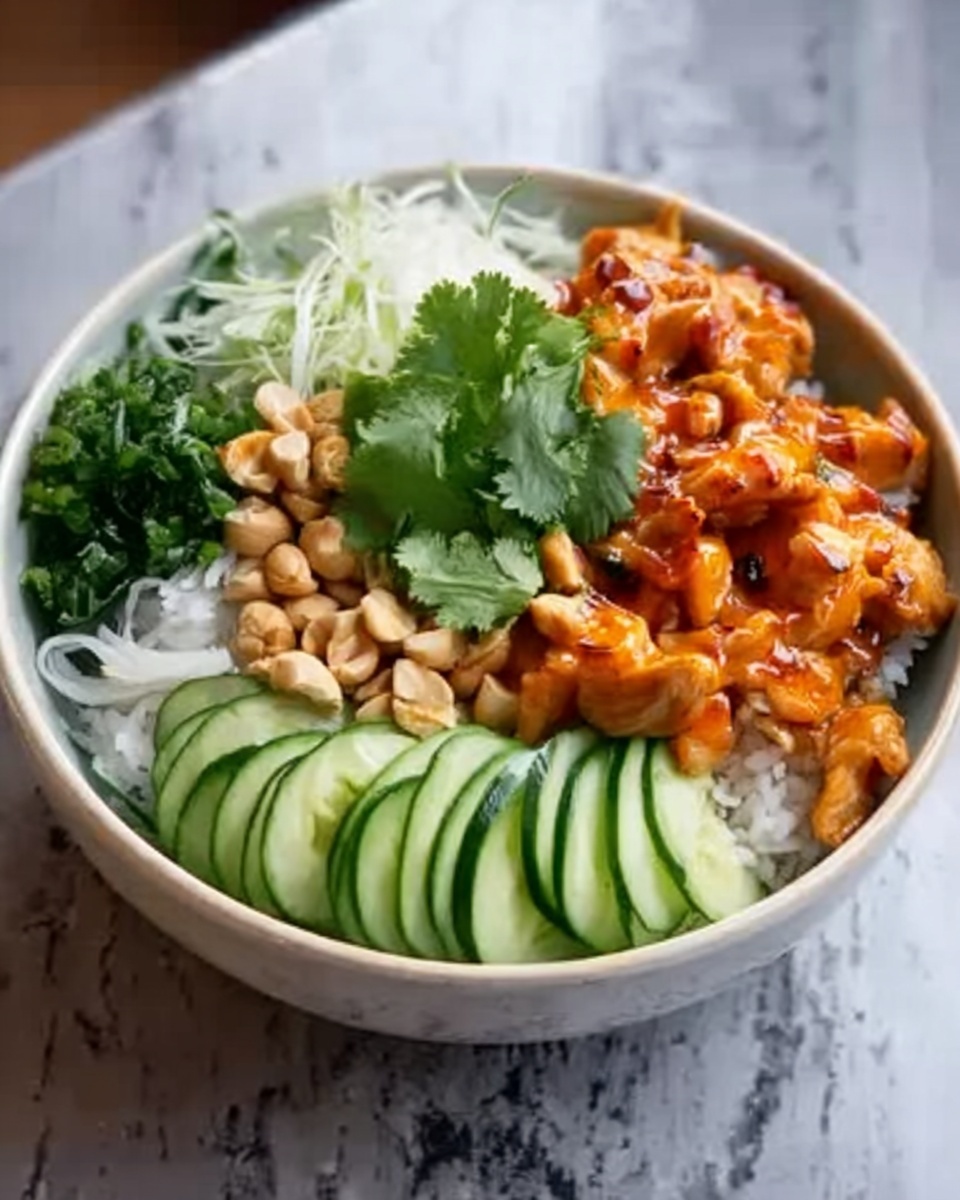 Thai Peanut Chicken Bowl Recipe - Recipe Image