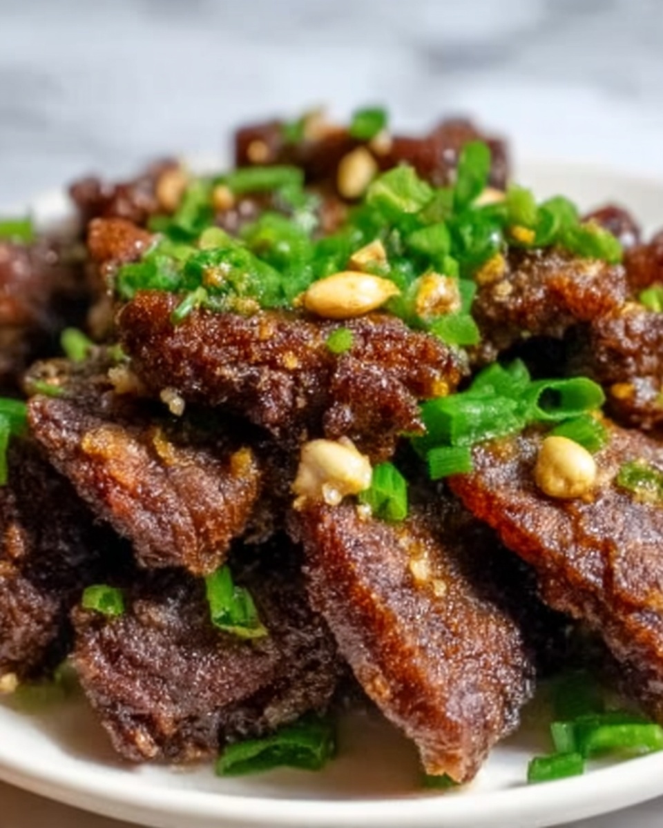 Crispy Fried Garlic Beef Recipe - Recipe Image