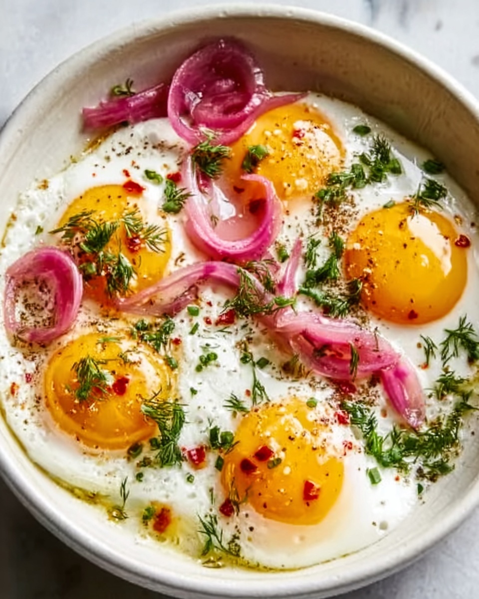 Turkish Eggs with Garlic Yogurt and Spiced Butter Recipe - Recipe Image