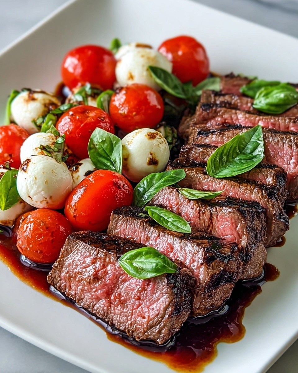 Balsamic Caprese Grilled Flank Steak Recipe - Recipe Image