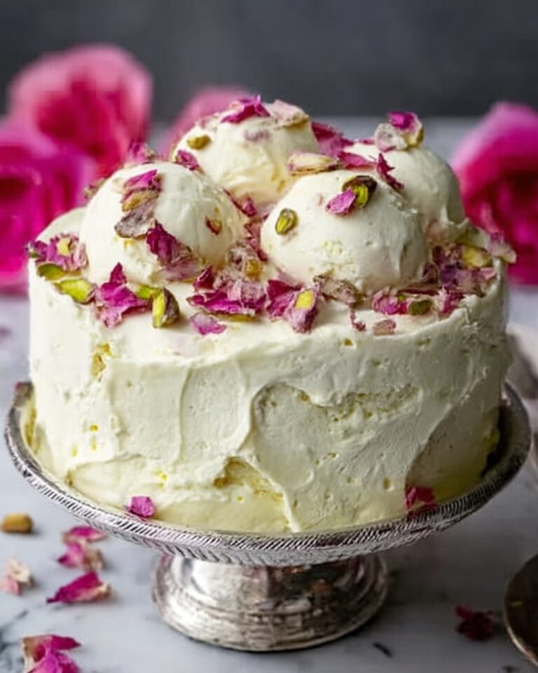 Rose Pistachio Cheesecake Ice Cream Recipe