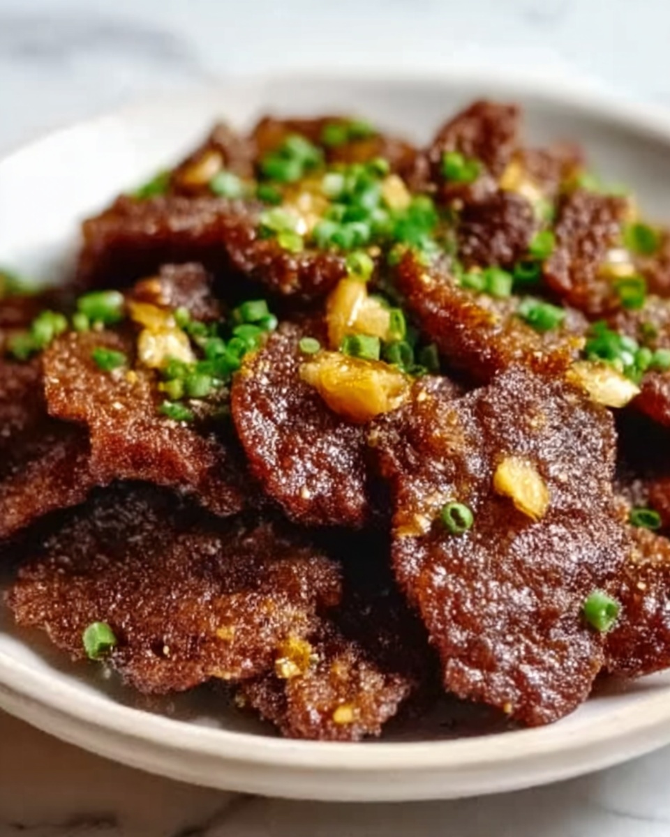 Crispy Fried Garlic Beef Recipe - Recipe Image