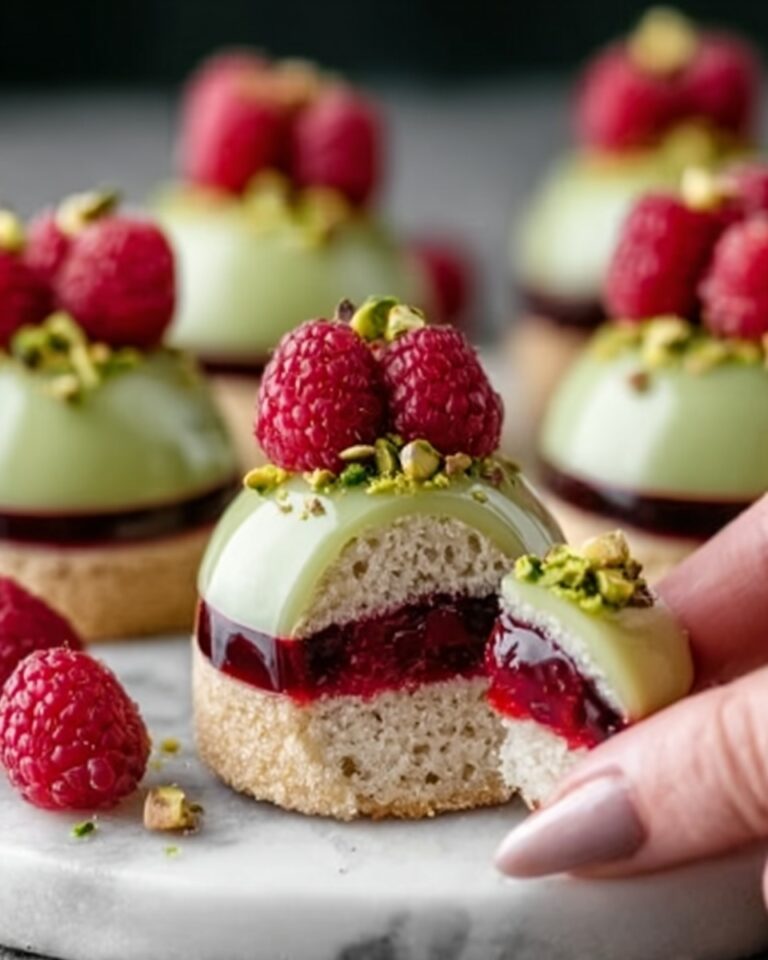 Pistachio & Raspberry Cheesecake Domes Recipe
