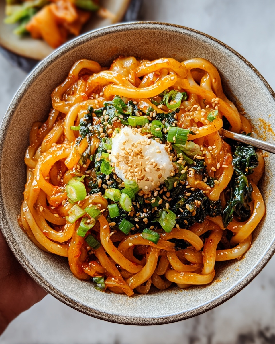 Easy Kimchi Noodles Recipe - Recipe Image