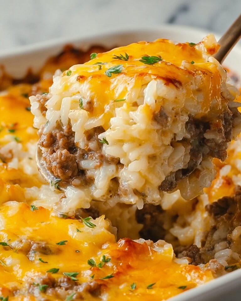 Cheesy Ground Beef and Rice Casserole Recipe