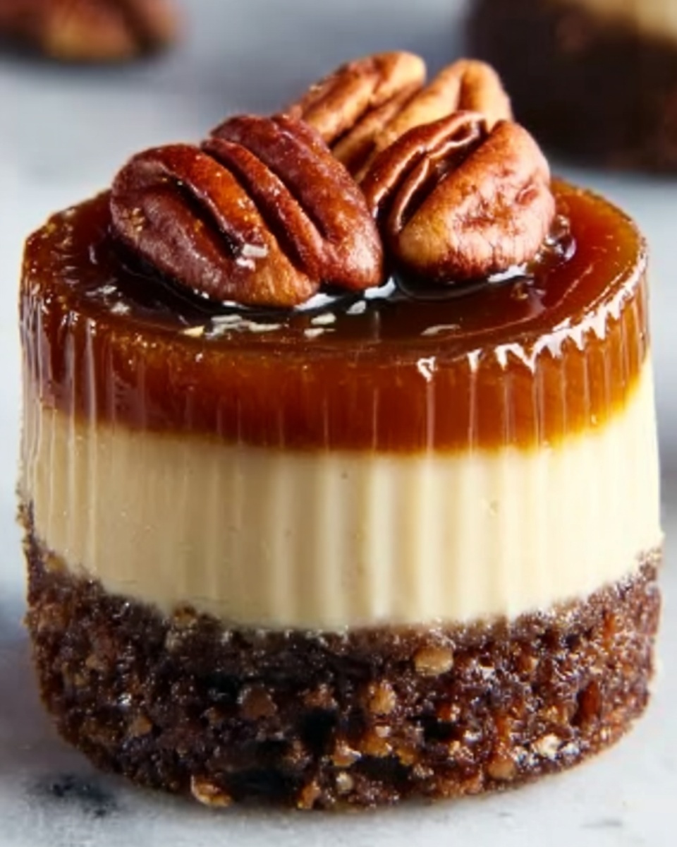 Mini Turtle Cheesecakes Recipe - Recipe Image
