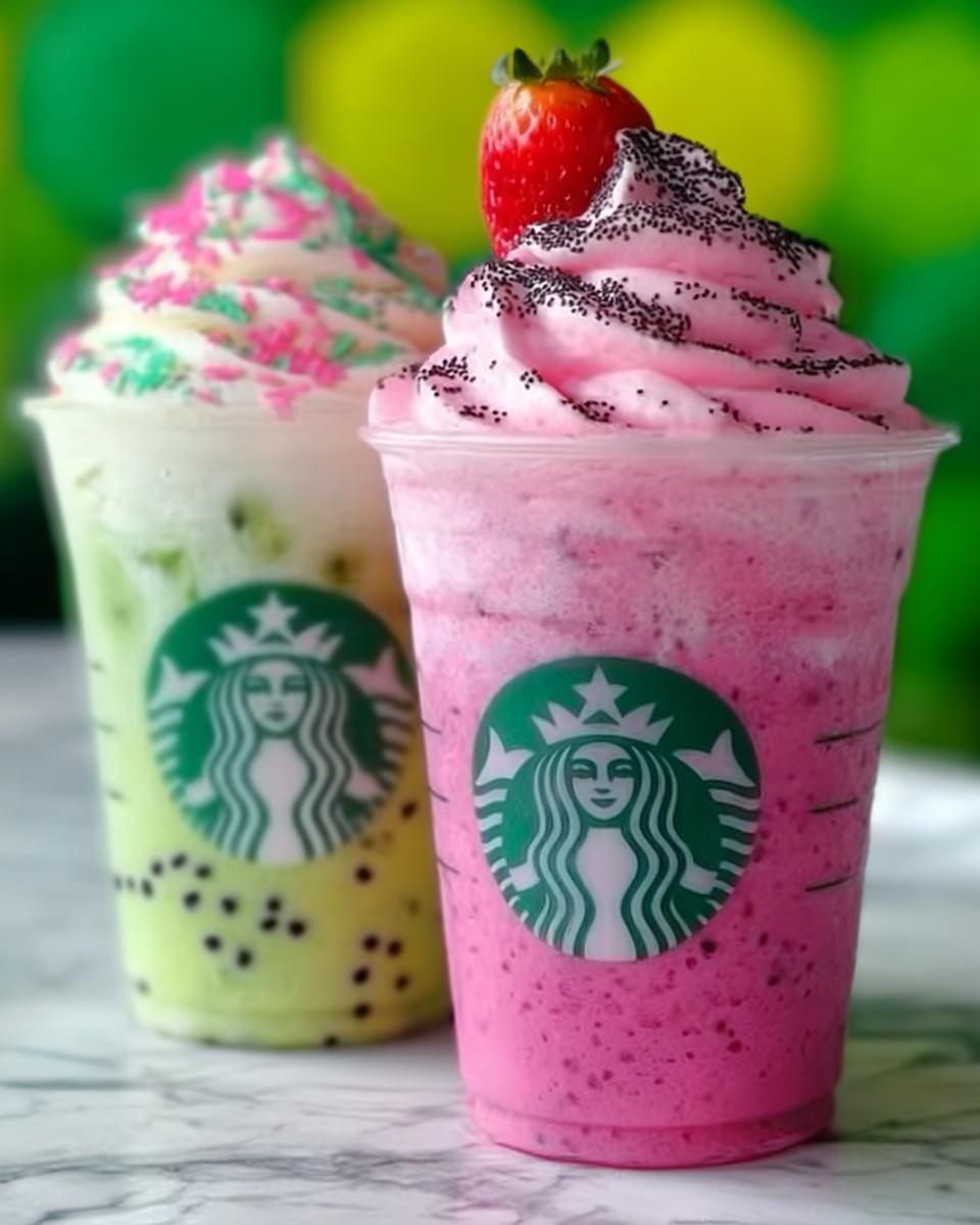Kiwi Dragonfruit Crush Frappuccinos Recipe - Recipe Image