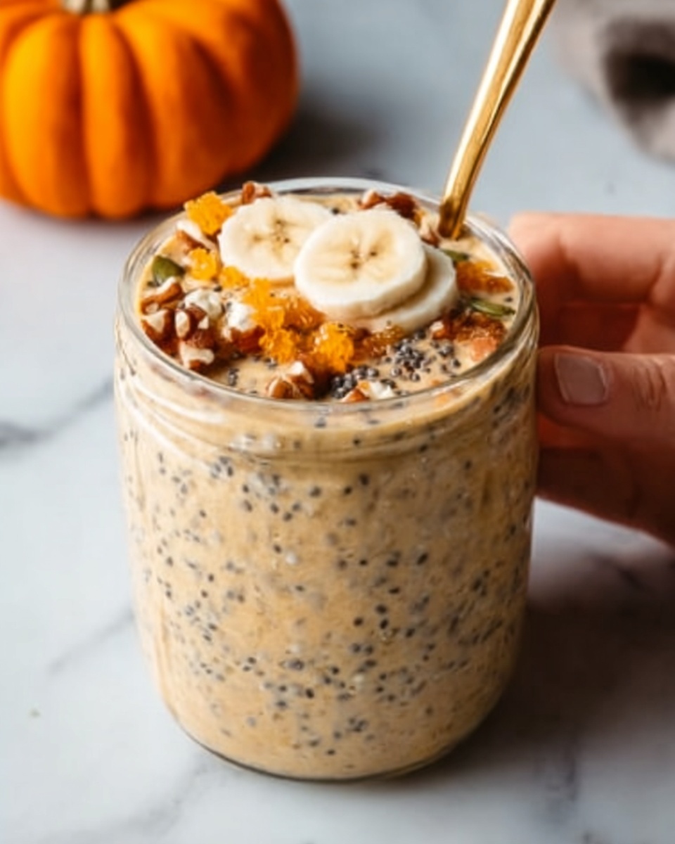 Pumpkin Pie Overnight Oats Recipe - Recipe Image