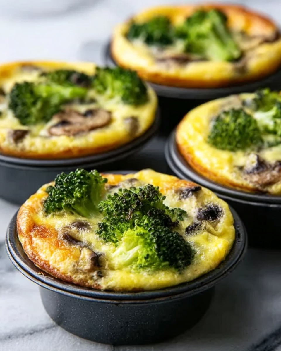 Veggie-Packed Broccoli & Mushroom Egg Cups Recipe - Recipe Image