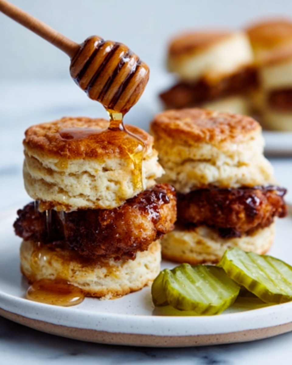 Hot Honey Chicken Biscuits Recipe - Recipe Image