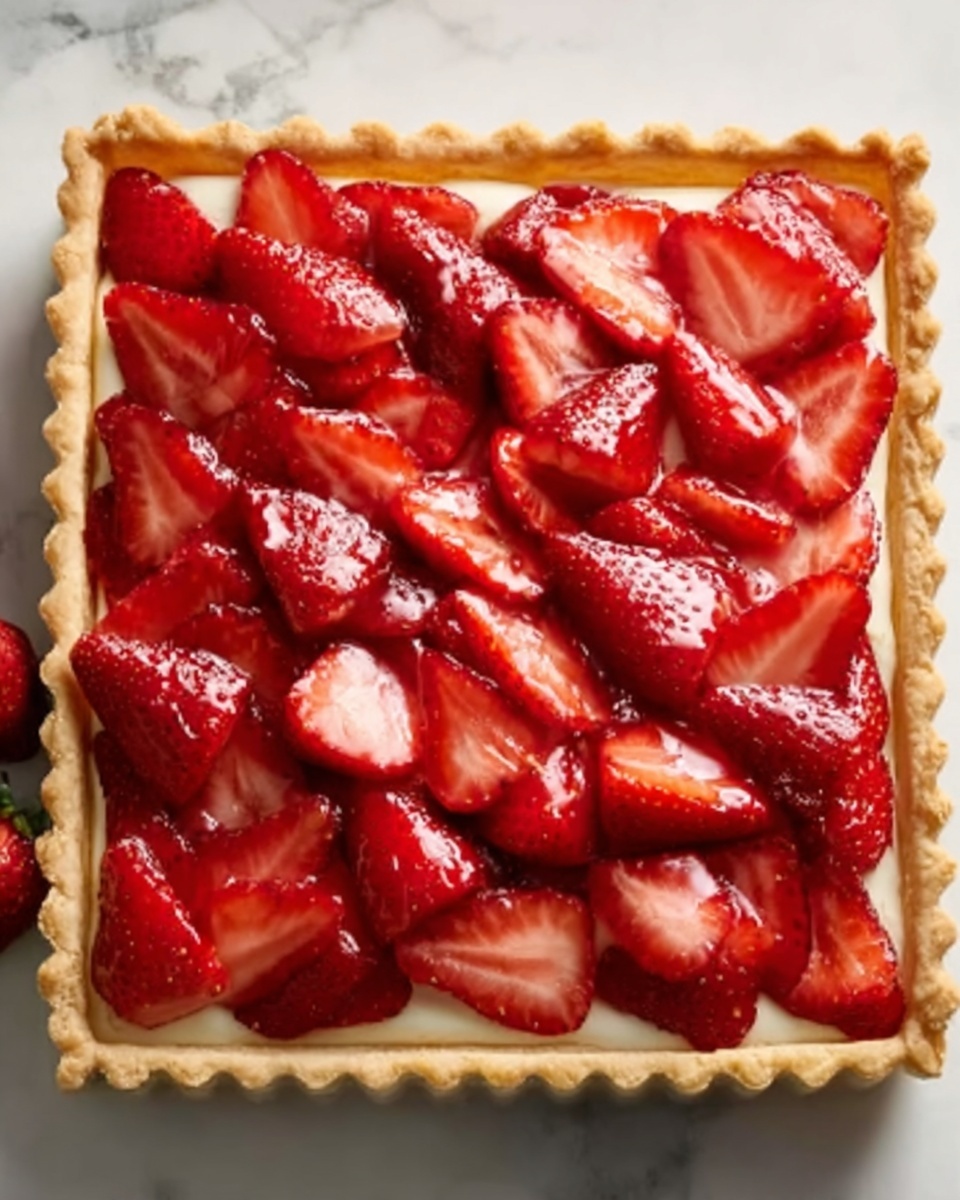 Easy Strawberry Slab Pie Recipe - Recipe Image