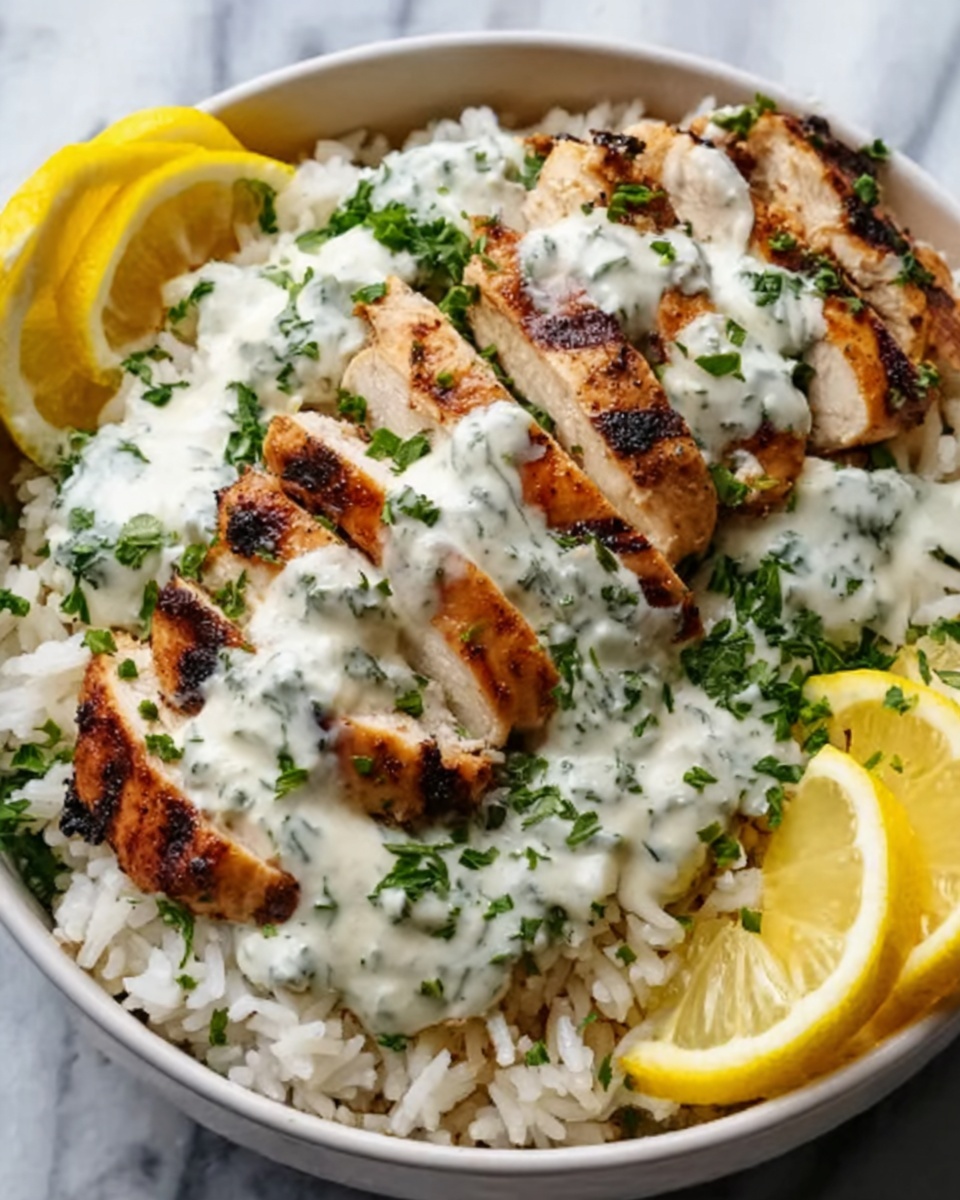 Dump-and-Bake Chicken Tzatziki with Rice Recipe - Recipe Image