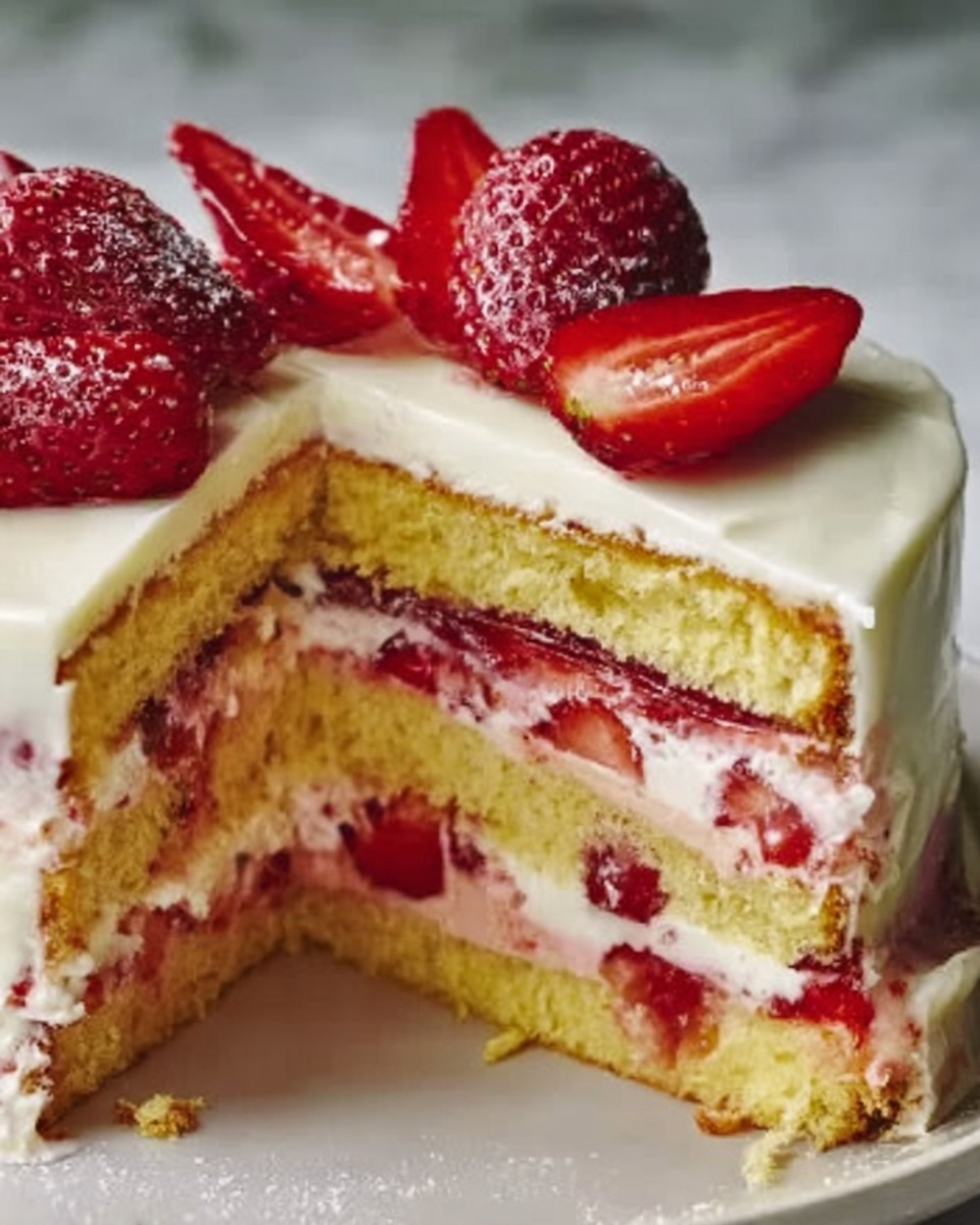 Strawberry Lemonade Buttermilk Cake Recipe - Recipe Image