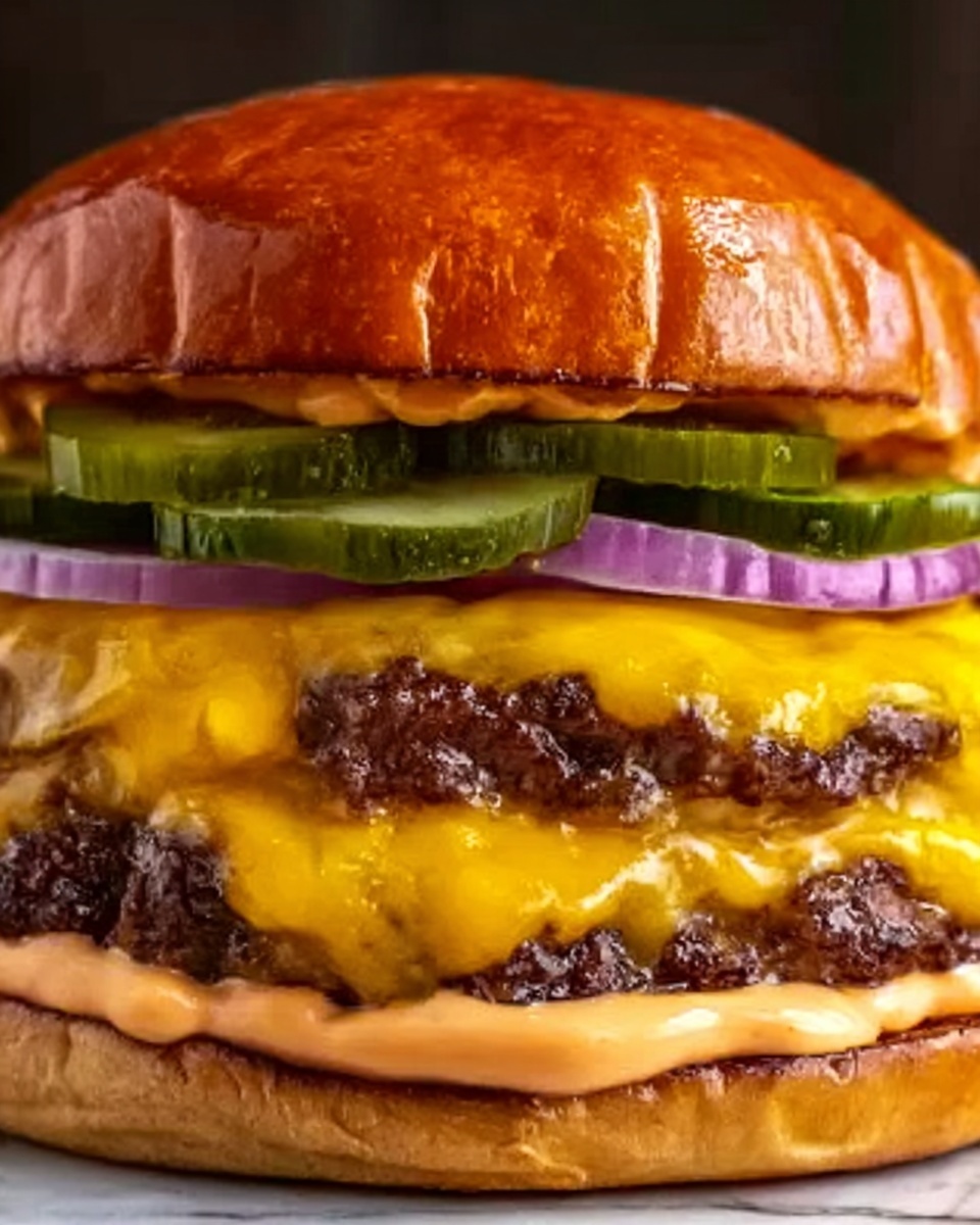 Monster Stack Cheeseburger Recipe - Recipe Image