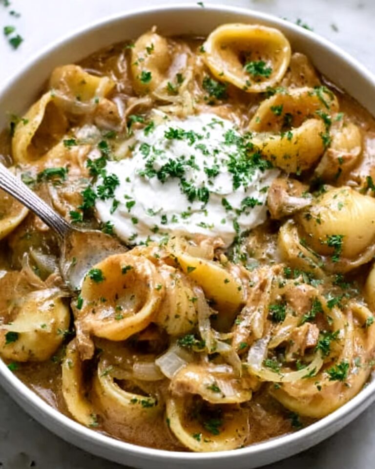 One Pot French Onion Pasta Recipe