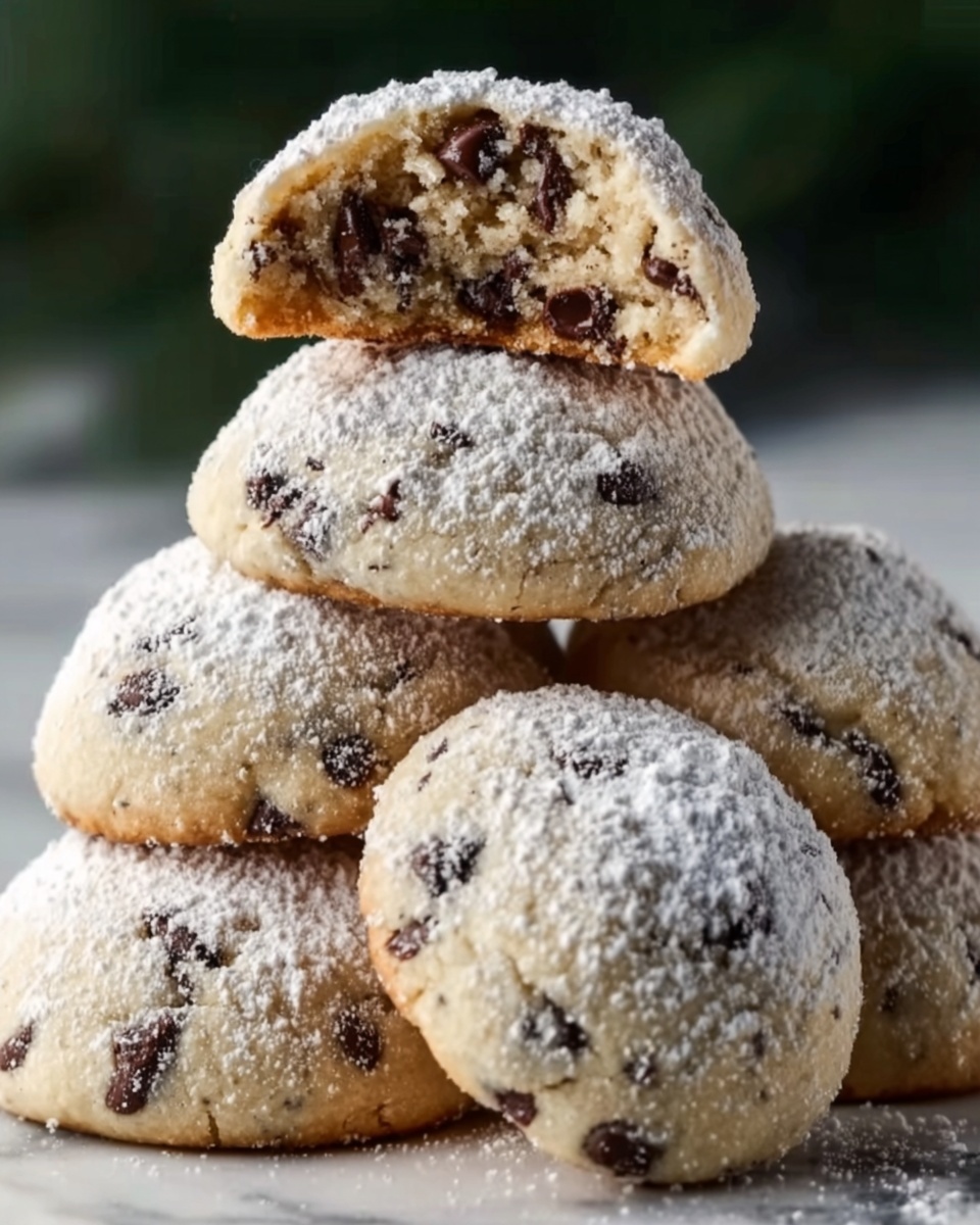 Peanut Butter Chocolate Chip Snowball Cookies Recipe - Recipe Image