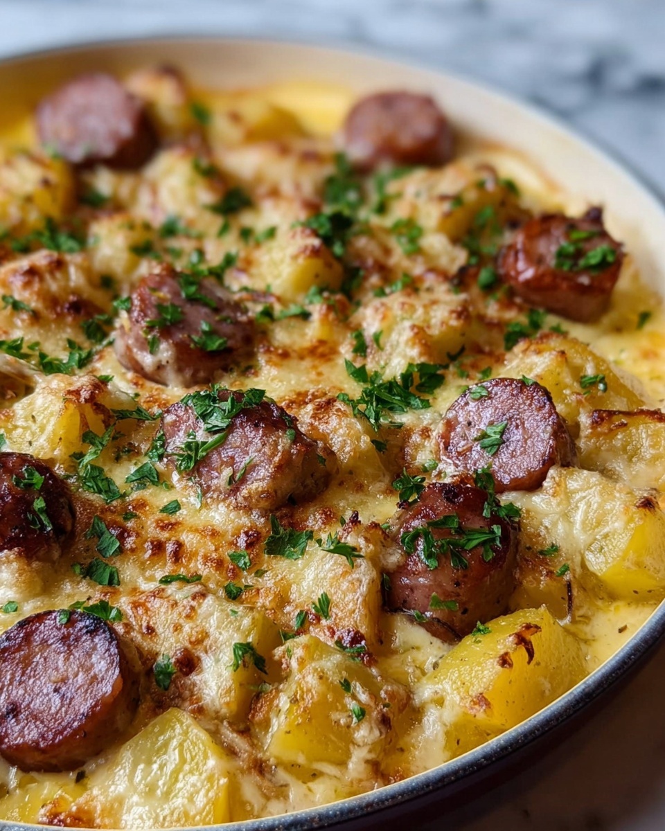 Cheese Potato and Smoked Sausage Casserole Recipe - Recipe Image