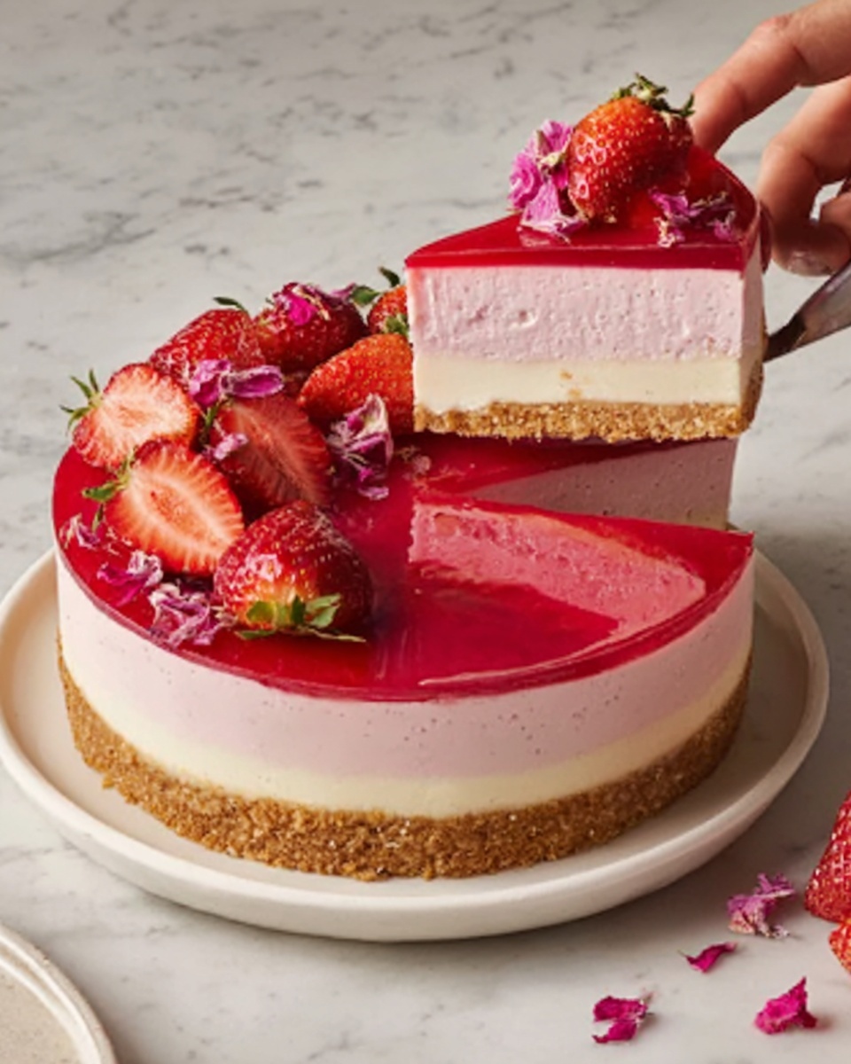 Vibrant Vegan Strawberry Cheesecake Delight Recipe - Recipe Image