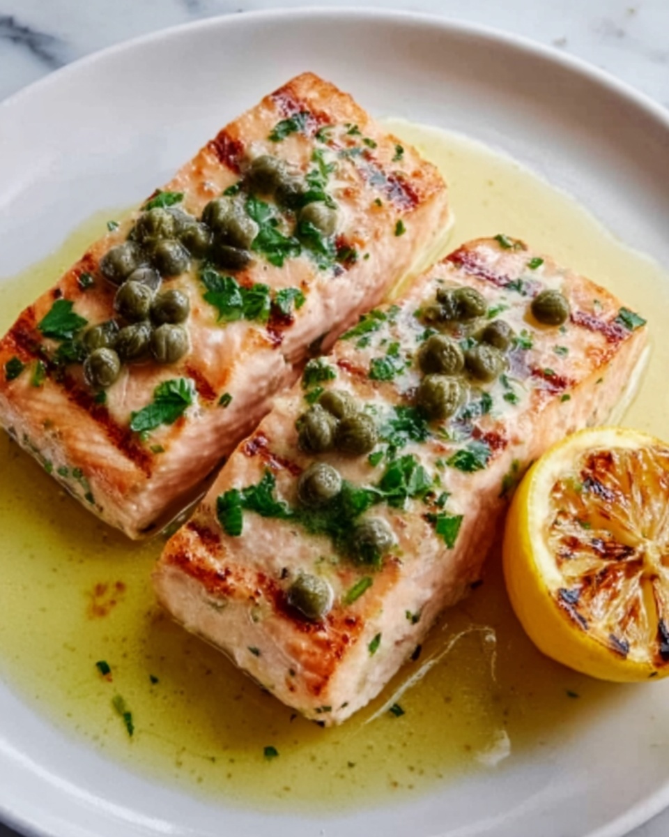 Seared Tuna Steaks with Lemon, Caper & Parsley Butter Recipe - Recipe Image