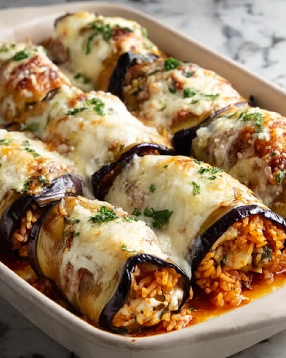 Eggplant Rolls Stuffed with Cheese Recipe - Recipe Image