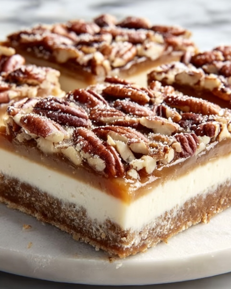 Pecan Pie Cheesecake Bars Recipe - Recipe Image