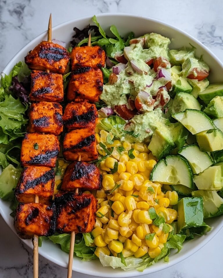 BBQ Chicken Skewer Salad Recipe