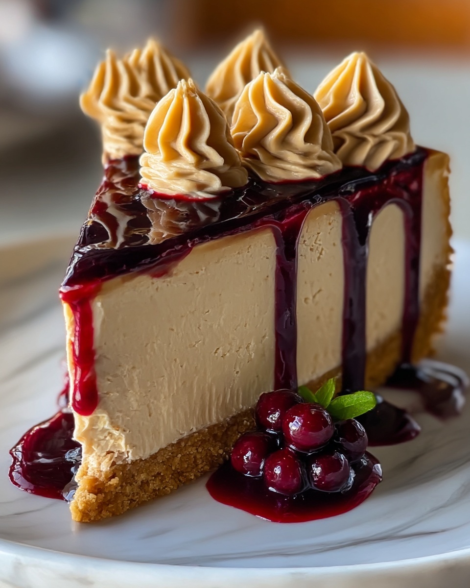 Peanut Butter & Jelly Cheesecake Recipe - Recipe Image