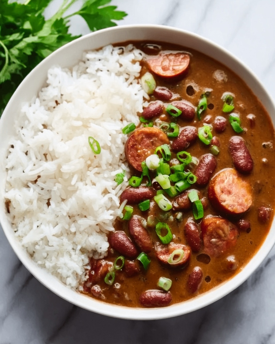 Creole Red Beans and Rice with Andouille Sausage Recipe - Recipe Image