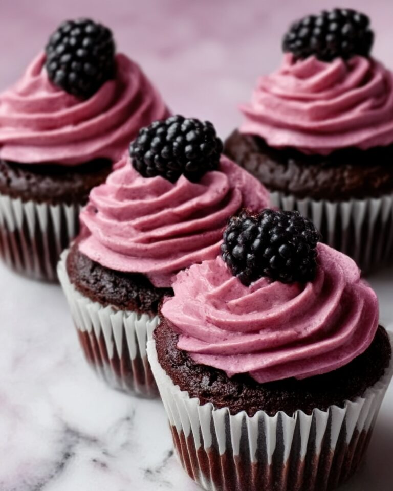 Chocolate Cupcakes with Blackberry Buttercream Recipe