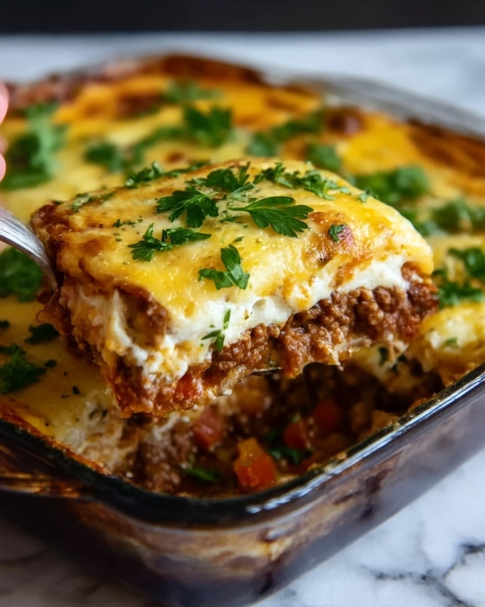 Cheesy Loaded Meatloaf Casserole Recipe - Recipe Image