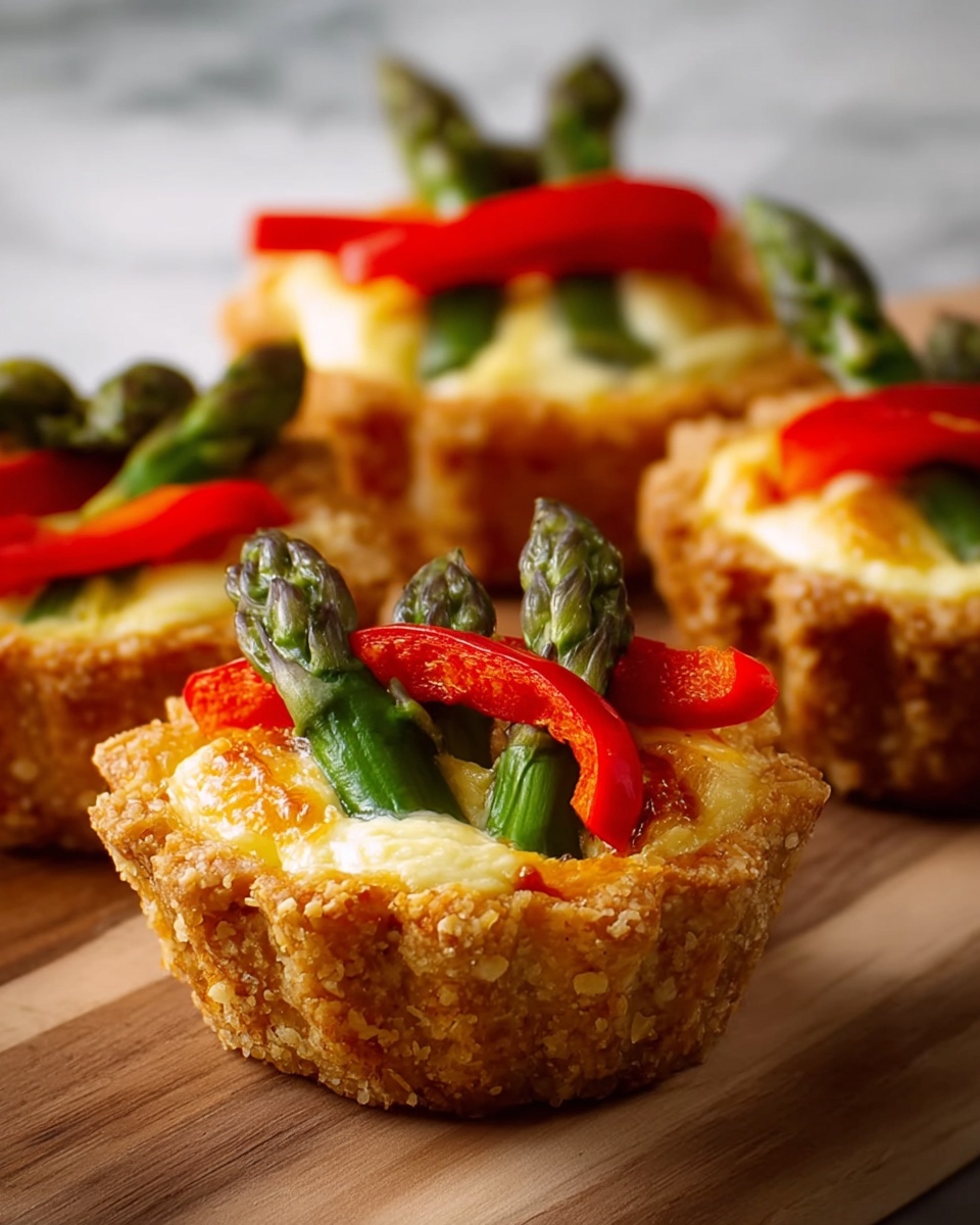Roasted Red Pepper Asparagus Mini Tarts Recipe - Recipe Image
