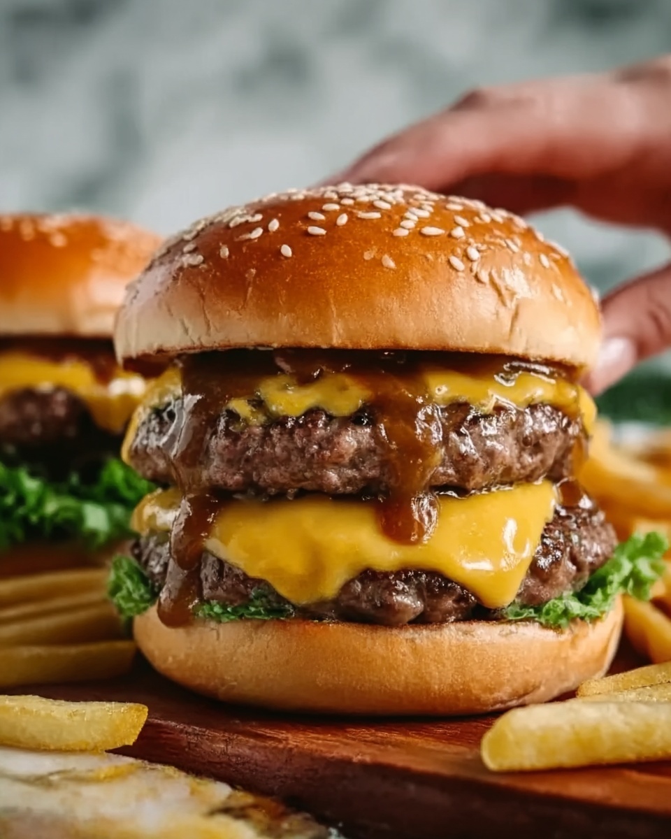 Teriyaki Parmesan Burgers with American Cheese Recipe - Recipe Image