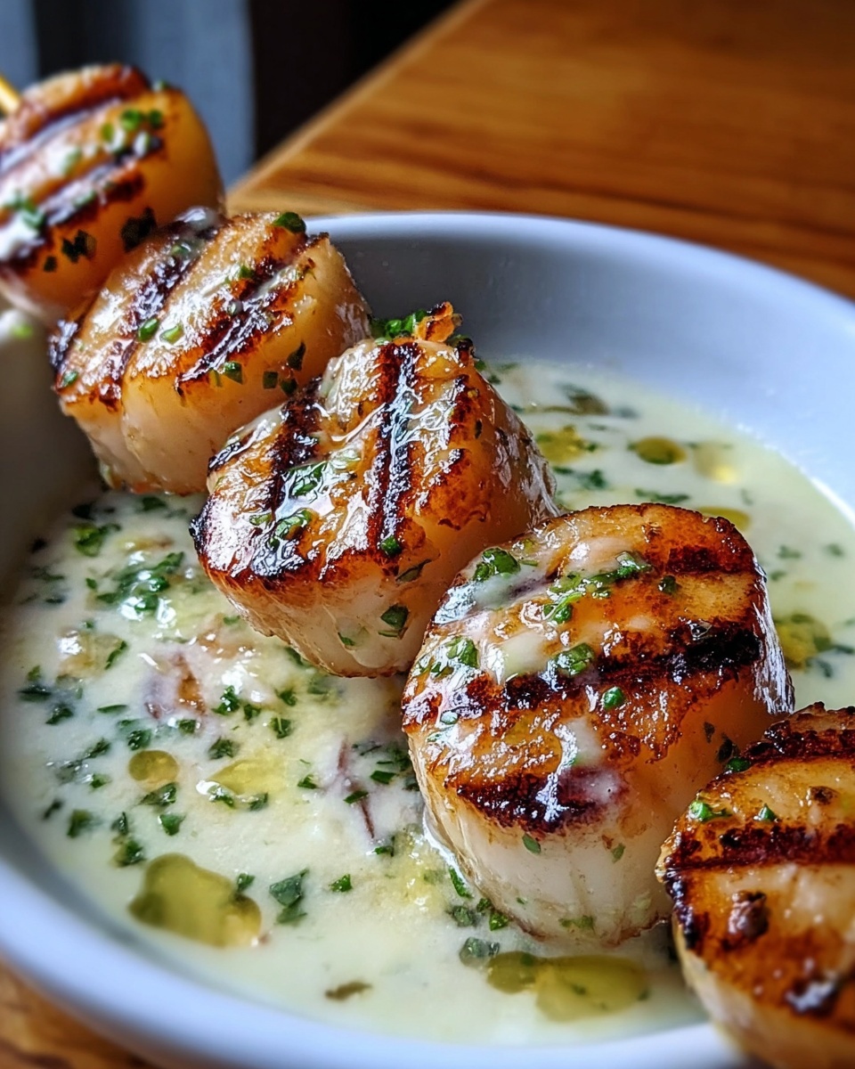 Grilled Shrimp Skewers with Garlic Butter Sauce Recipe - Recipe Image