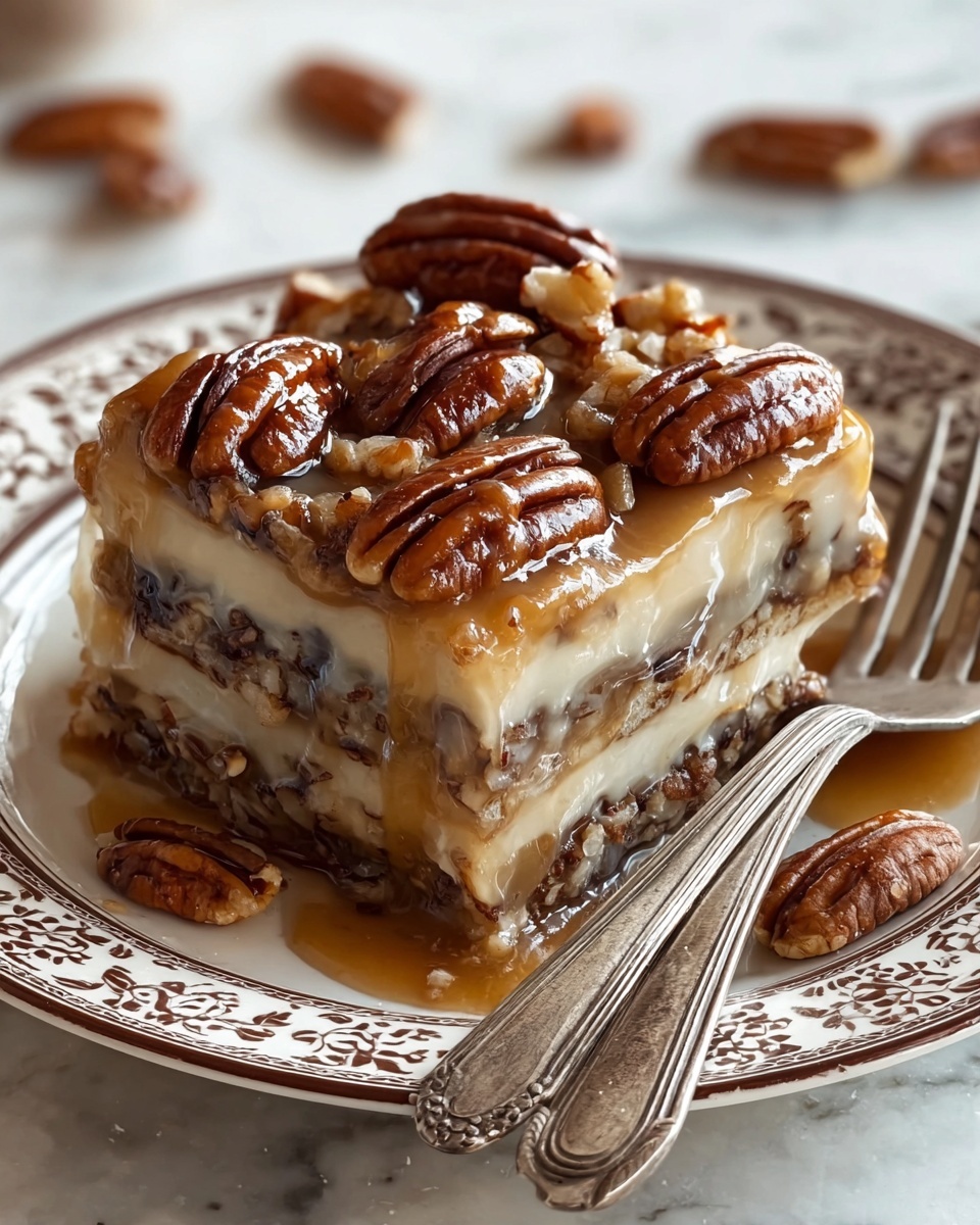 Decadent Pecan Pie Lasagna Recipe - Recipe Image