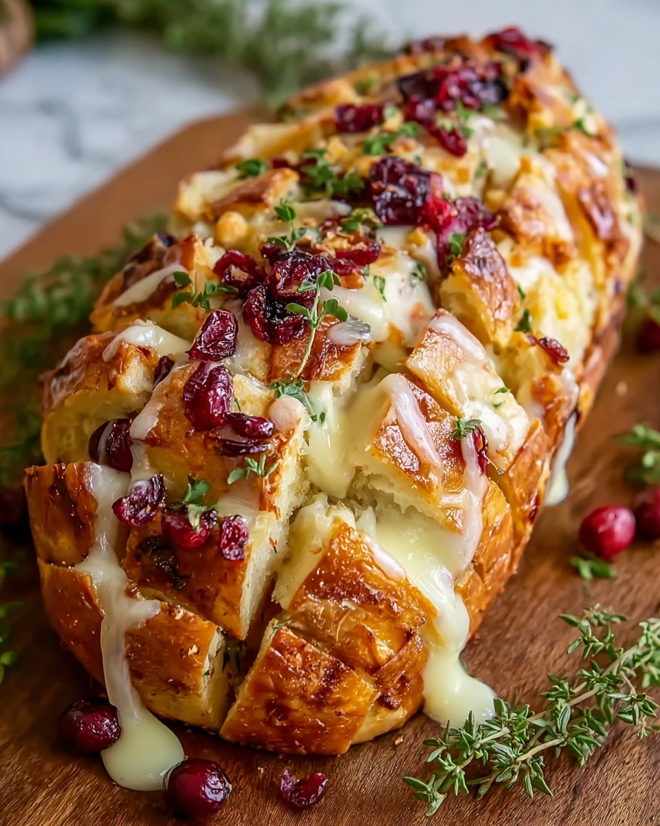 Cranberry Brie Sourdough Pull-Apart Bread Recipe - Recipe Image