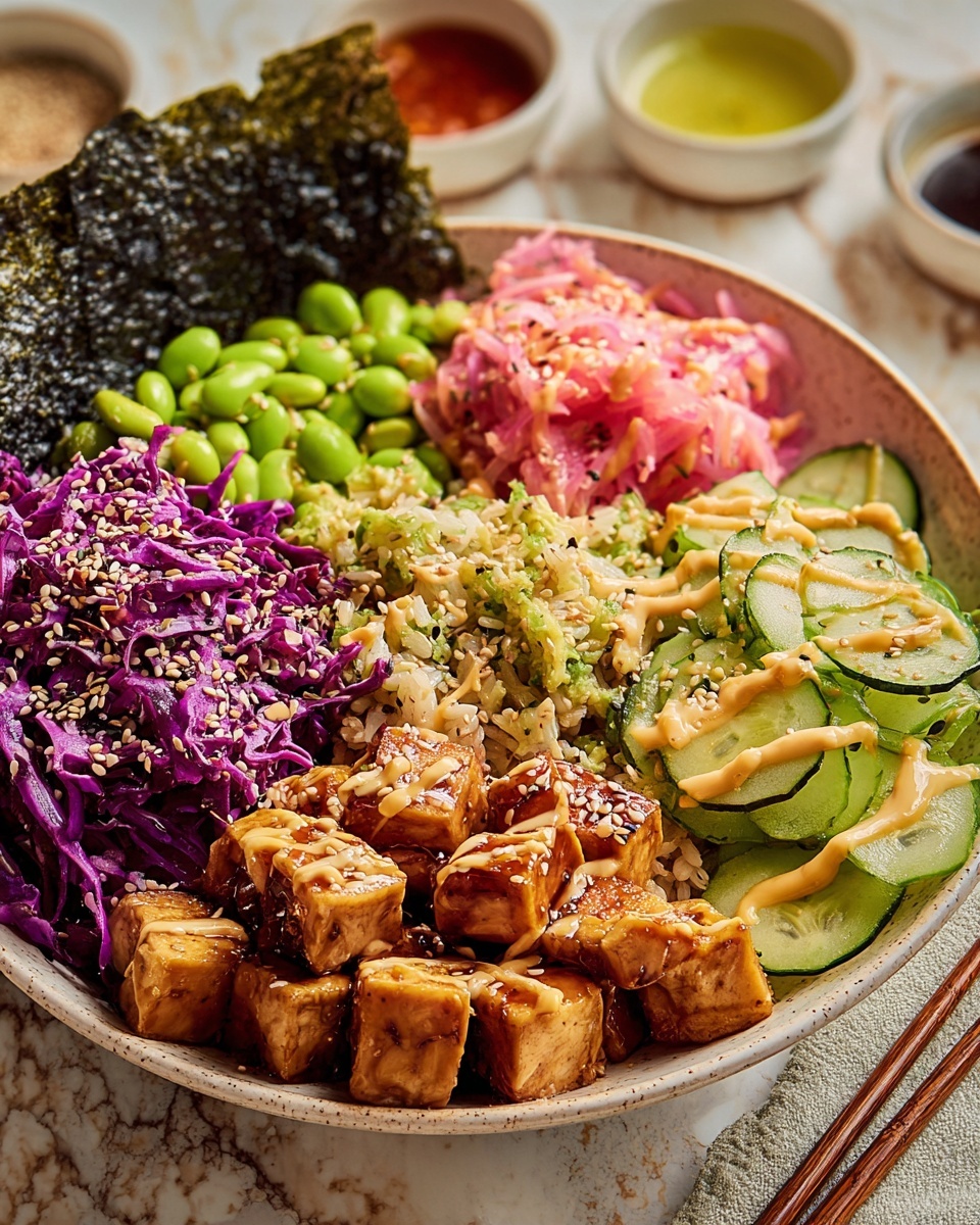Honey & Soy Tofu Poke Bowl Recipe - Recipe Image
