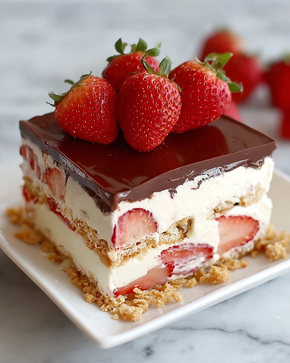 Strawberry Eclair Cake Recipe - Recipe Image