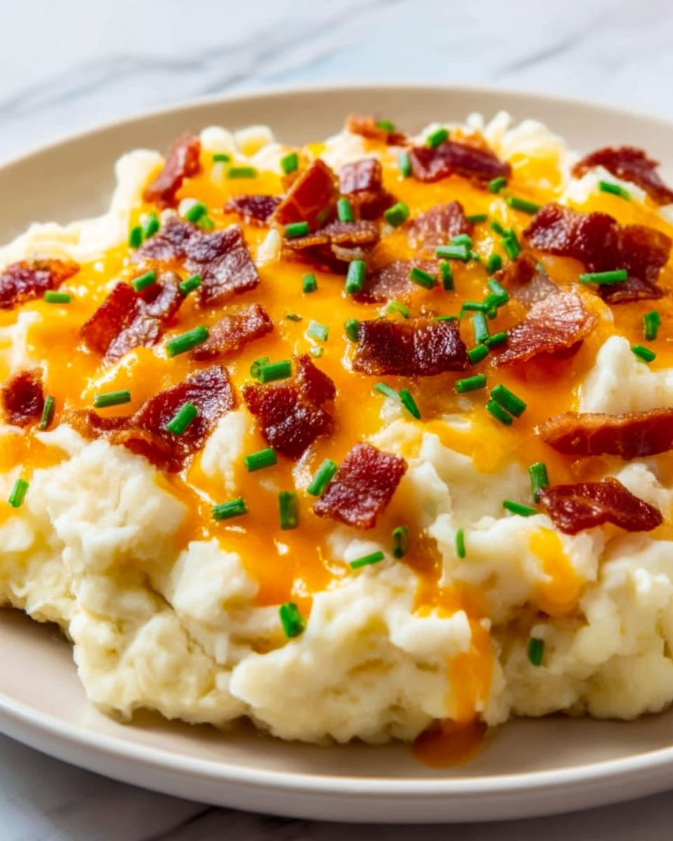 Cheesy Mashed Potatoes with Bacon and Chives Recipe - Recipe Image