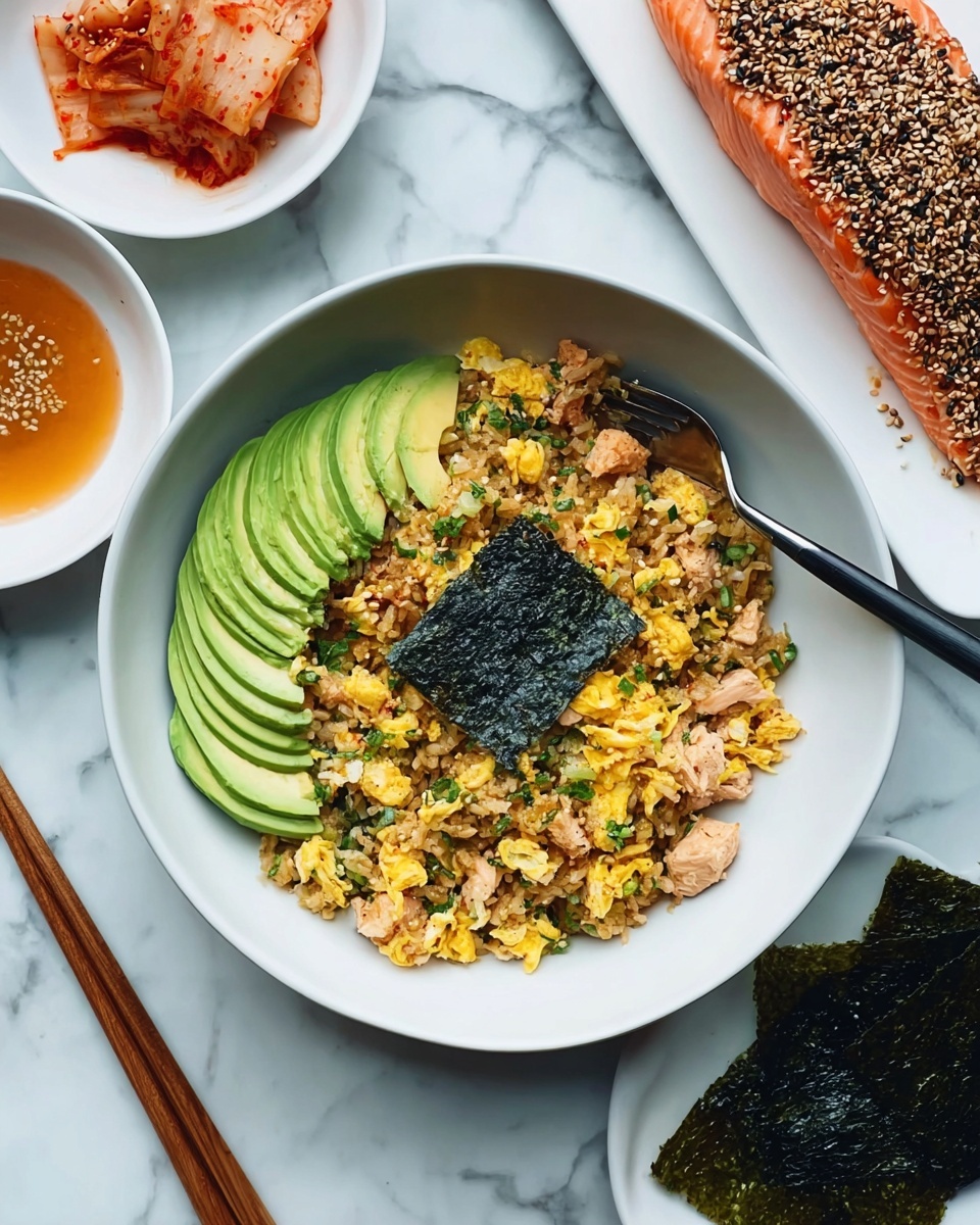 TikTok Salmon Rice Bowl Recipe - Recipe Image