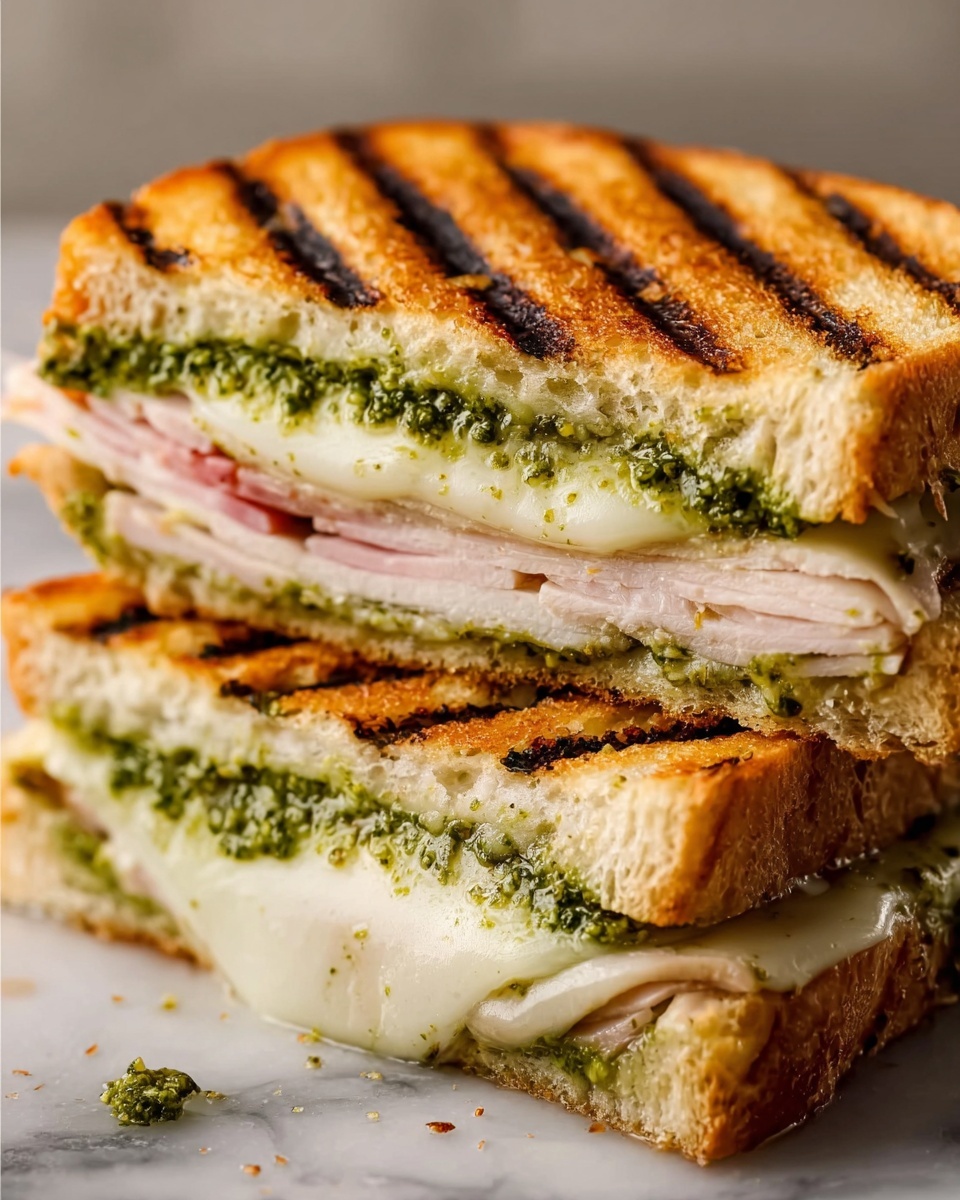 Easy Turkey Basil Pesto Panini Recipe - Recipe Image