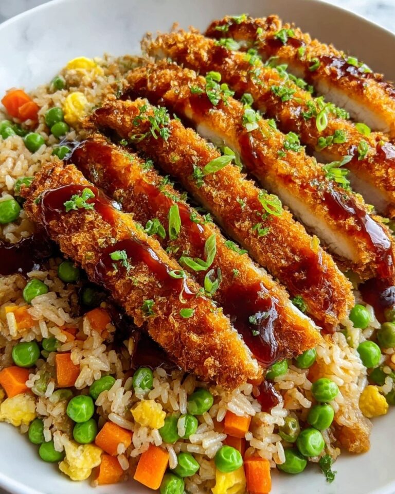 Crispy Saucy Chicken with Vegetable Fried Rice Recipe