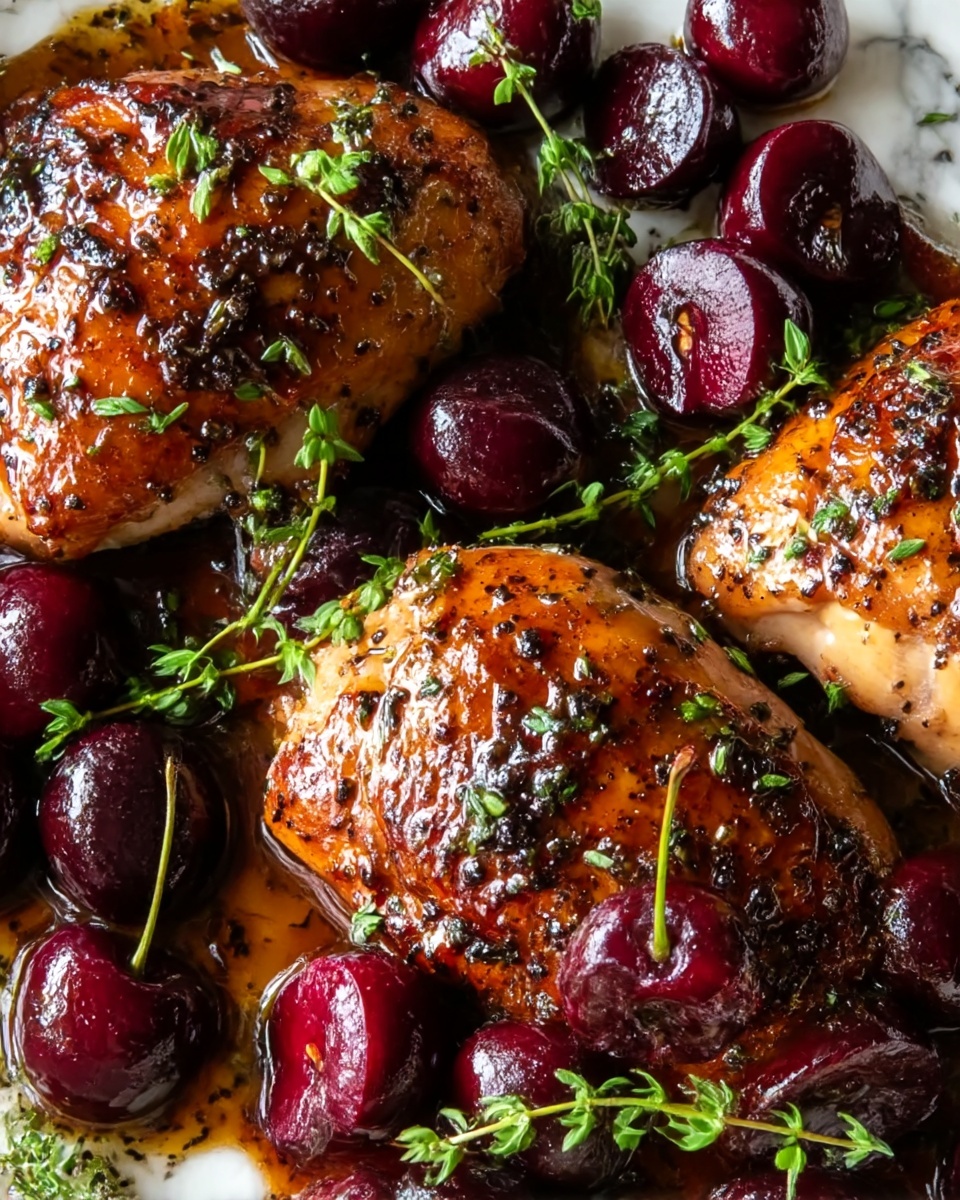 Cherry Balsamic Glazed Chicken Recipe - Recipe Image