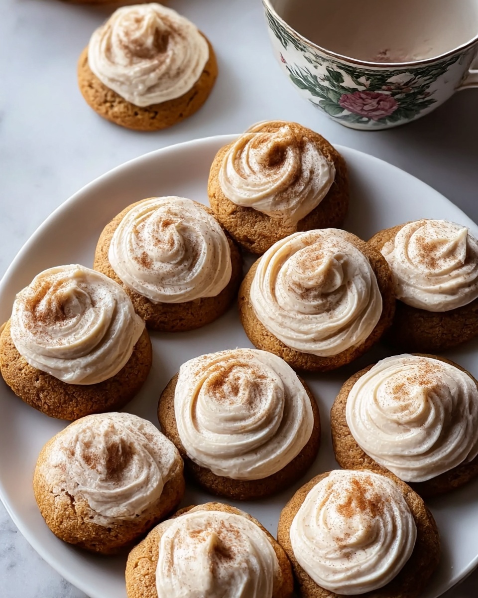 Soft Pumpkin Cookies with Cinnamon Frosting Recipe - Recipe Image