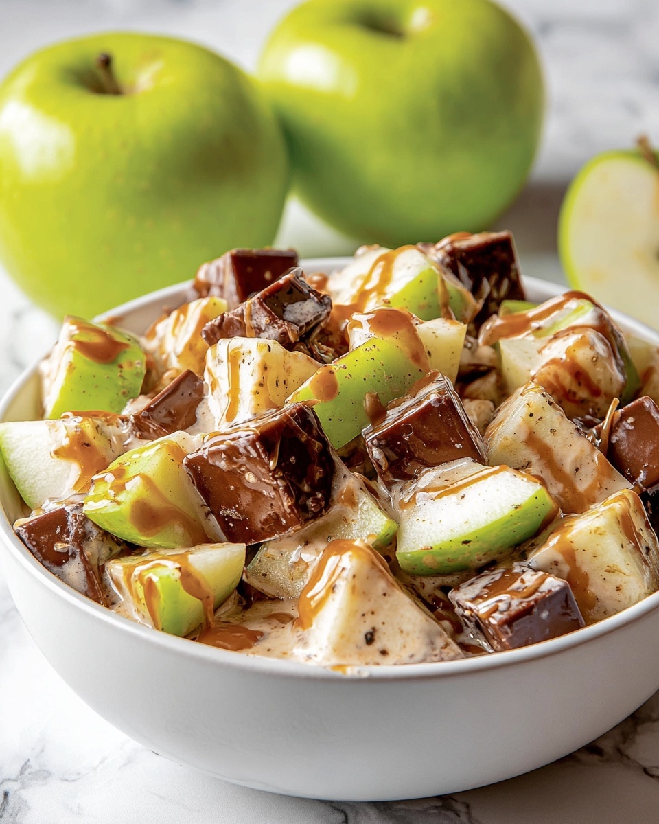 Snicker Apple Salad Dessert Recipe - Recipe Image