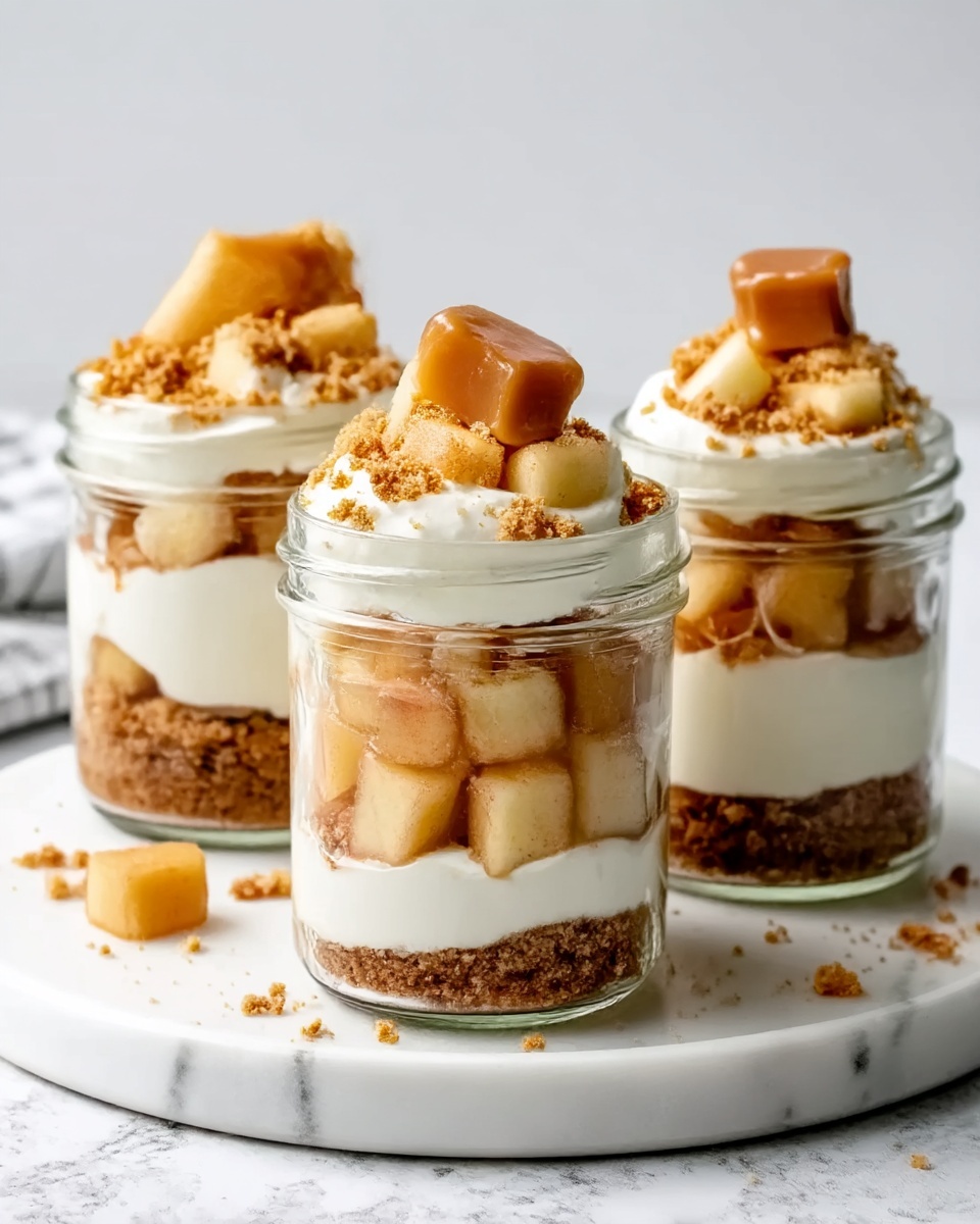 No-Bake Apple Cheesecake Jars Recipe - Recipe Image
