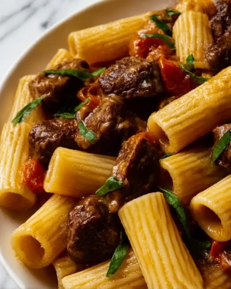 Simplified Rasta Pasta with Tender Oxtail Recipe - Recipe Image