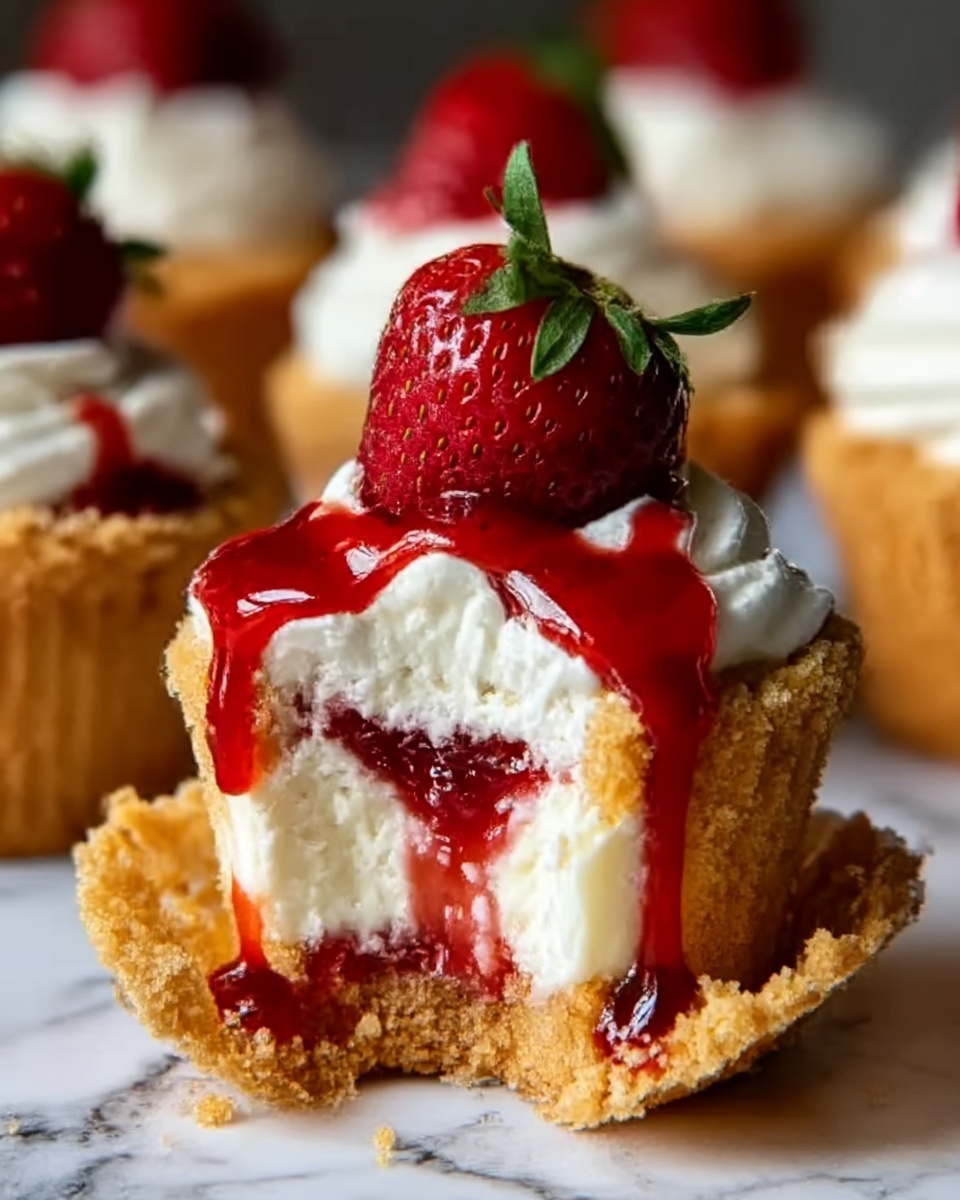 Mini Strawberry Cheesecake Cupcakes Recipe - Recipe Image