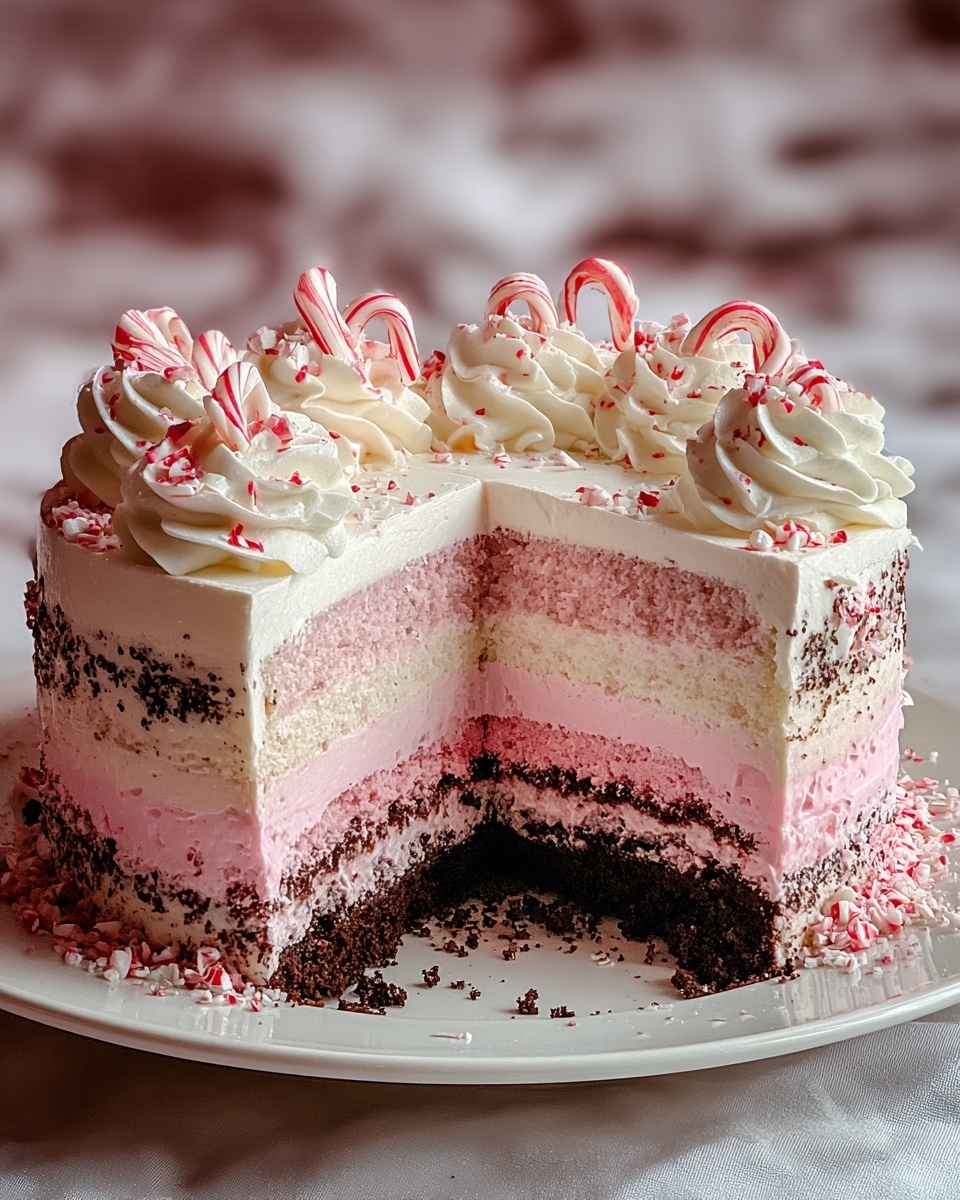 Ultimate Festive Peppermint Ice Cream Cake Recipe - Recipe Image