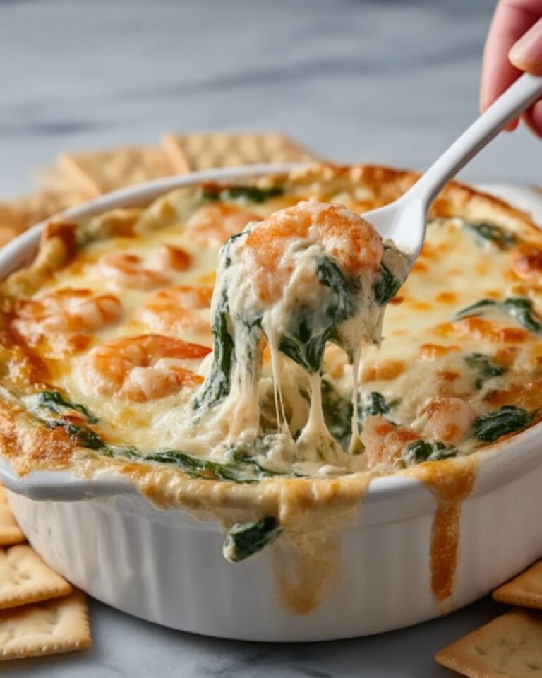 Cheesy and Creamy Shrimp & Crab Spinach Dip Recipe