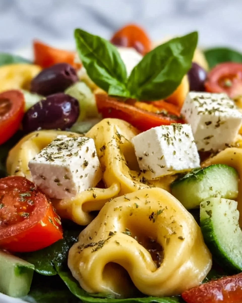 Greek Tortellini Pasta Salad Recipe - Recipe Image